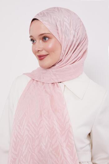Levidor Pudra Soyut Yaprak Desen Jakar Capri Şal