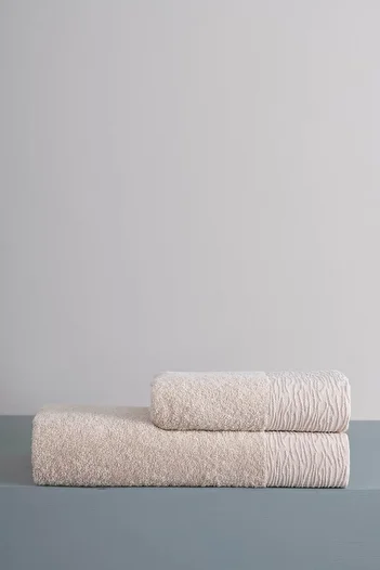 Denia Home Textile Bath Towel Set of 2 |   Sand |