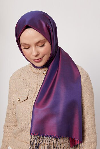 Levidor Plum Silk Shawl