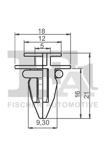 FA1 10-40015.5, Clips pentru acoperire decorativă și protecție