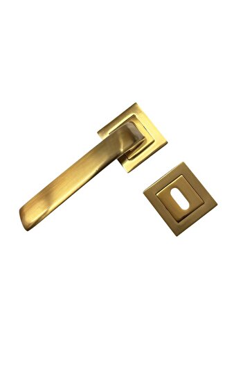 Nobel Massimo Koyu Mat Altın Kare Oda Kapı Kolu-Kolay Montaj, Iç Kapı Kolu, Modern Kapı Kolu (1 Takım)