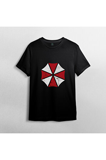 Pixxa Resident Evil Umbrella Corporation 100% Cotton Crew Neck T-Shirt Model 2