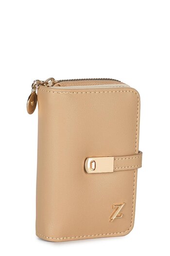 Zühre Zippered Nude Mini Wallet Zc025
