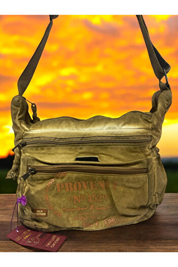 Old Cotton Quality Vintage Antique Casual Travel School Messenger Bag 28 cm X 26 cm