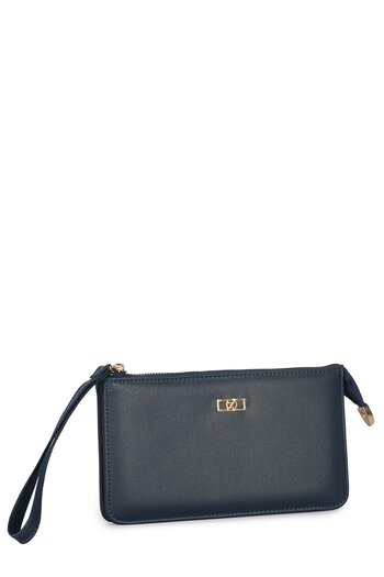 Zühre Navy Blue Wallet with Bracelet Detail Zc021
