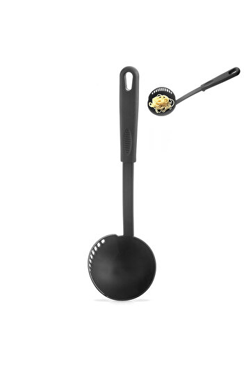 shumee BLACKLINE black ladle with strainer 150 ml, 30.5 cm