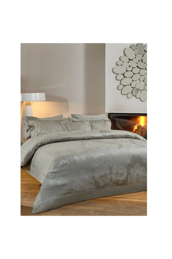 Valeron. Double bed linen set, Valeron, 7 pieces, Clementine, 100% Pima cotton, sage