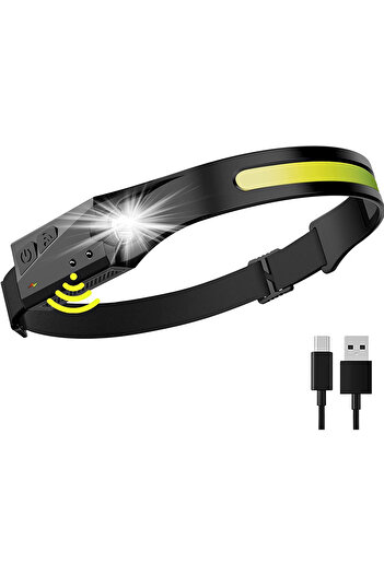 BOMSTOM LED Headlamp, BOMSTOM, Professional, USB Charging, Motion Sensor, 4 Light Modes