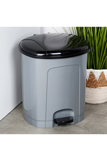 shumee Plastic pedal bin, grey, 21 l