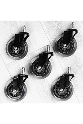shumee IKEA armchair casters, rubber, 7.5 cm / 10 mm, 5 pcs.