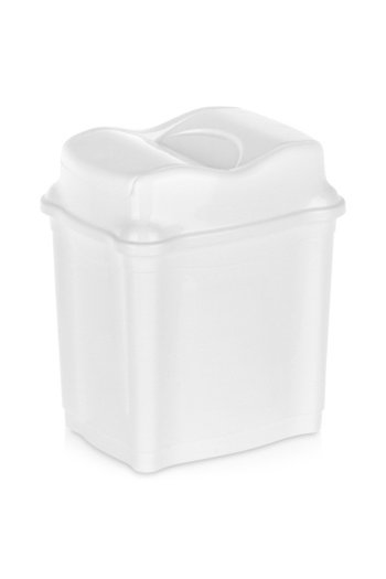 shumee Plastic waste bin, white, 5 l