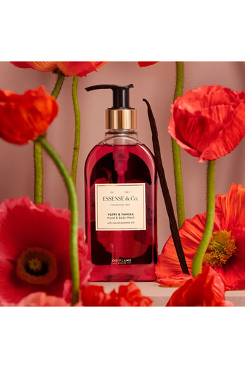 Oriflame Liquid soap for hands and body with poppy and vanilla Essense&Co.