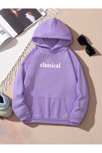 uyguntarz Hanorac oversize unisex cu imprimeu clasic