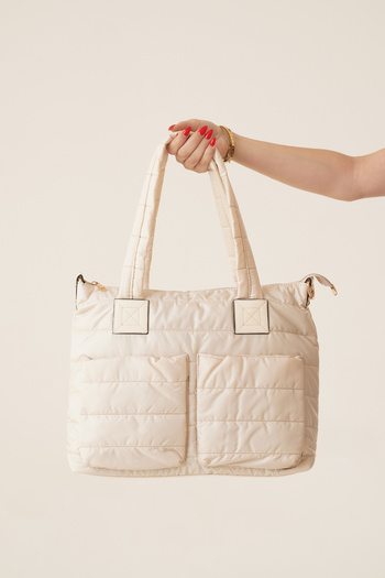Riccon Arilyrra Women's Mother Baby Shoulder Bag 00121953 Cream