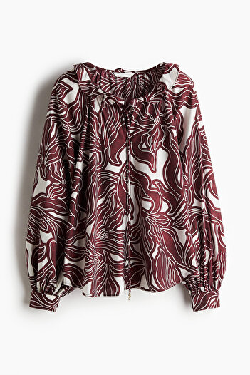 H&M Yakası Fırfırlı Bluz