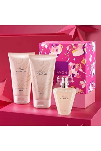 AVON Rare Pearls 3-piece Gift Set – Eau de Parfum 50 ml, Body Lotion 150 ml, Shower Gel 150 ml