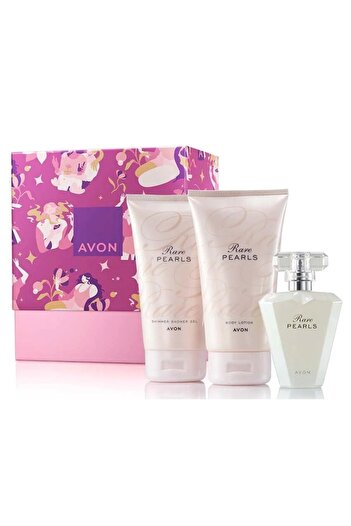 AVON Rare Pearls Gift Set - Eau de Parfum, Body Lotion, Shower Gel