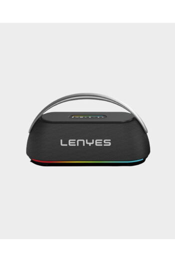 Lenyes مكبر صوت لاسلكي S869 مع مايكروفونين UFO | 300 واط | 5 مكبرات صوت | بلوتوث 5.3 - أسود