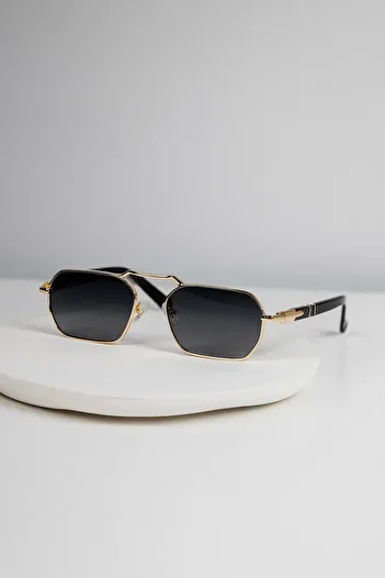 LOOKUP Eşref Single Sunglasses Black Handle Black Glass Uv400 Protection Glasses