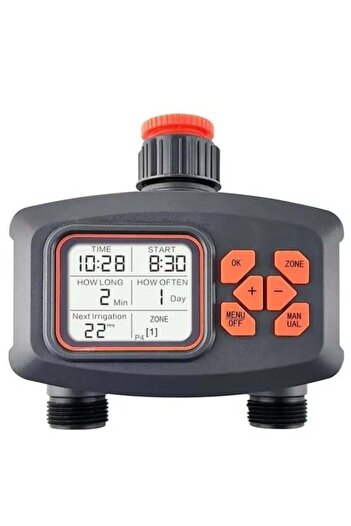 Denx Dx2578 Plant Irrigation Controller With Large LCD Display, Four Flexible Programs, And Quick Co