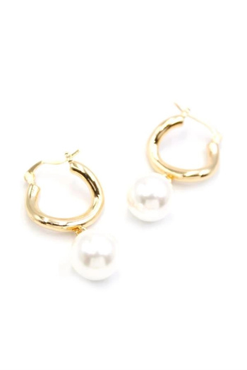 No8 Home Pearl Earrings - Gold
