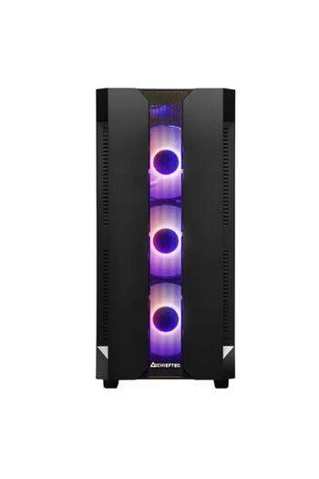 Chieftec GS-01B-OP, Middle Tower, RGB, Tempered Glass (Black)