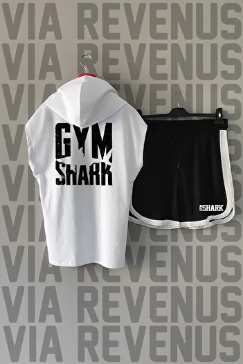 Vordevia Gym Front and Back Printed Zero Sleeve Hooded Sports Tshirt and Custom Jersey Fabric Sports Shorts