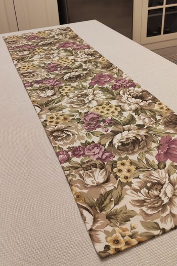 Altın Kuğu Panama Linen Runner 40X140 cm