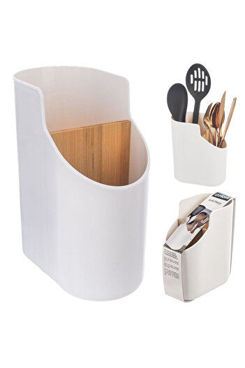 shumee WHITELINE Bamboo Kitchen Utensil Holder