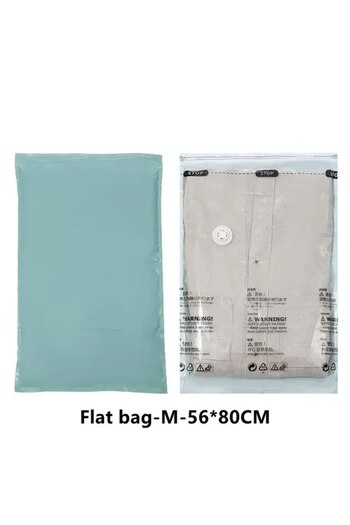choice2 1pc 56x80cm 1pc No Need Pump Vacuum Bags Large Plastic Storage Bags for Storing Clothes Blankets Com