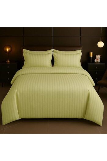 MAXQON 6-Piece Duvet Cover Set – Includes 1 Duvet Cover, 1 Fitted Sheet, 4 Pillowcases (Beige, Queen)