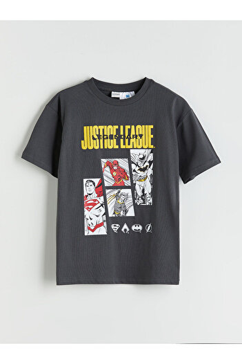 LC Waikiki Crew Neck Justice League Printed Boys' T-Shirt