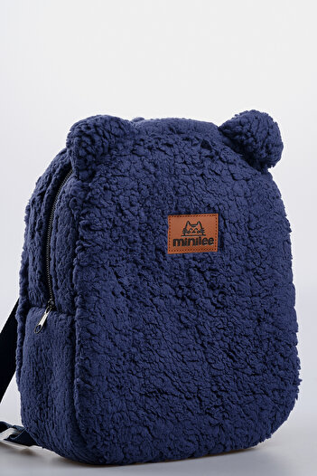 Minilee Teddy-Plush Navy Blue 0-8 Years - Children's Kindergarten, Nursery Backpack