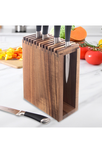 shumee Wooden knife holder with compartments