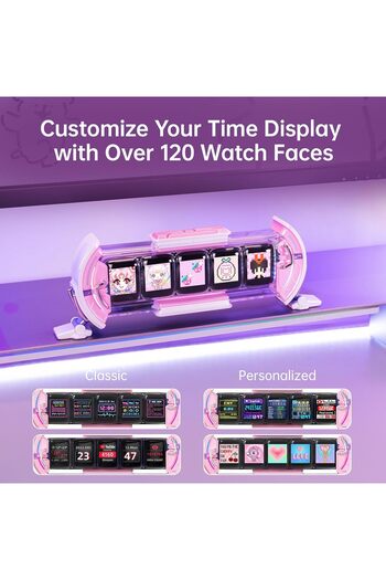 DIVOOM Times Gate - Cute Gaming Digital Clock with Smart App-Controlled, Support Weather Forecast, S