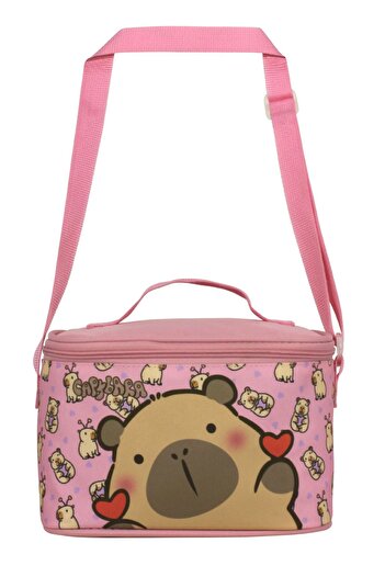 capybara Girl's Thermal Insulated Lunch Box - Pink - 5213