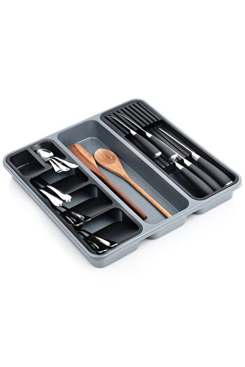 shumee Cutlery drawer insert, grey, 40x40 cm