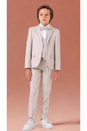 Atlas Kids Boys' Tuxedo Suit – Jacket, Pants, Vest, Bow Tie, Shirt Set of 5