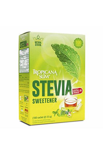 Tropicana Slim Stevia Sweetener, 250g, 100 Sticks