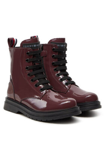 Tommy Hilfiger Girls Ankle Boots T4A5-33588-0775356 Burgundy