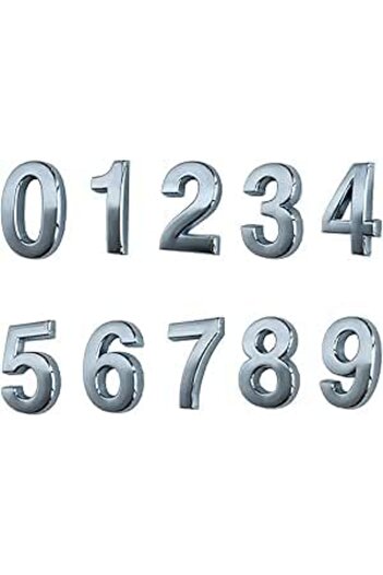 Generic Self-Adhesive 3D Number Stickers for Mailboxes, Doors, Decoration, and Crafts (1.5 inch - Pack of 10