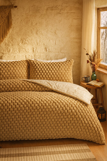 Evimcim Winter Tale Quilt Set Double - 195X215 Quilt and 2 Pieces 50X70 Pillowcases, Soft Texture