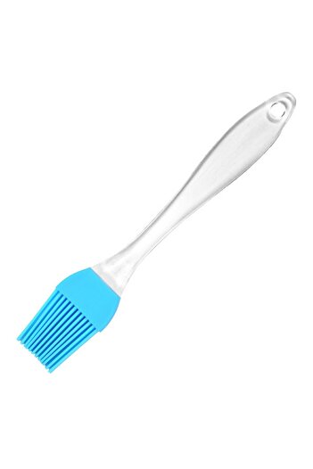 Aptel Kitchen brush, silicone, blue/transparent, 17 cm