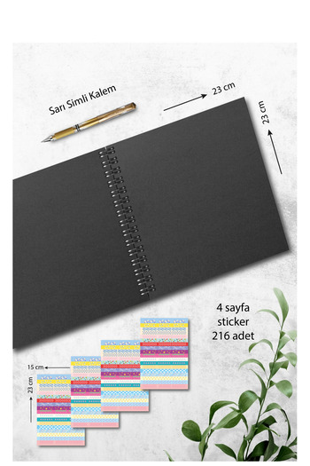 BULUT DİJİTAL Modern Baby Memory Book - First 1 Year - Mother Baby Diary - Ajandasi & Sticker and Pen Gift