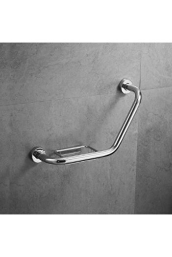 BellFyd Support Bar with Soap Holder, Chrome-Plated Sanitary Brass 42 x 23 x 12 cm