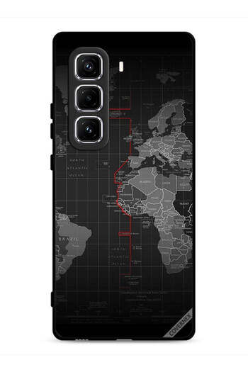 Covernex غطاء حماية لهاتف Infinix Hot 50 Pro 4G بتصميم خريطة العالم
