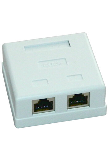 OEM Priza FTP dubla aplicata cat.5e, EMTEX EMT-FTP5E-2P-PT