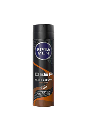 NIVEA Men Deep Black Carbon Espresso Deodorant Spray, 150ml