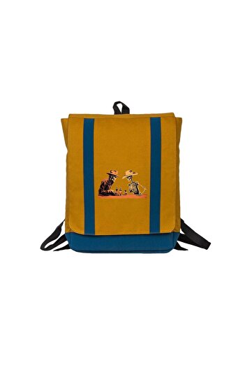 Z zepplin Skelton Cowboy Bar Yellow Backpack