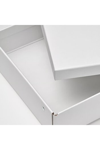IKEA Fjaderharv Beyaz 25x35x8 cm Kapaklı Saklama Kutusu